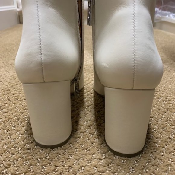 Franco Sarto Ivory Leather Booties - Picture 7 of 7